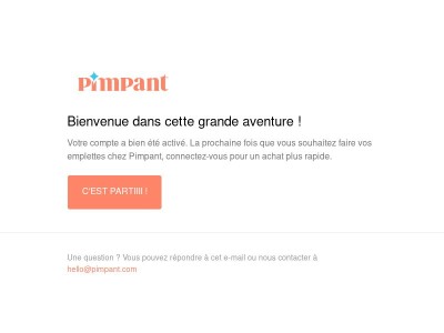 Compte client activé 🧡