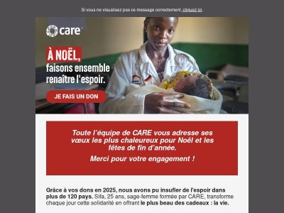 Le plus beau des cadeaux : l'espoir