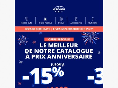⌛ Fin de la 1ère vague d’anniversaire | Jusqu'à -30% !