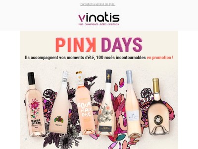 Pink Days 🌺🍷100 rosés incontournables dès 4,40€ !