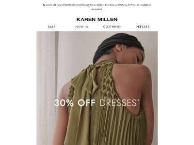 NOW ON: 30% Off Dresses
