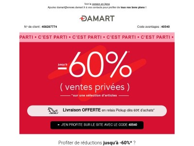 Ventes privées : C'EST PARTI jusqu'à -60% ✨