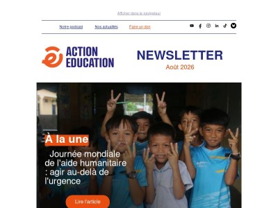 Newsletter Août : 🤝 La solidarité internationale nous concerne toutes et tous