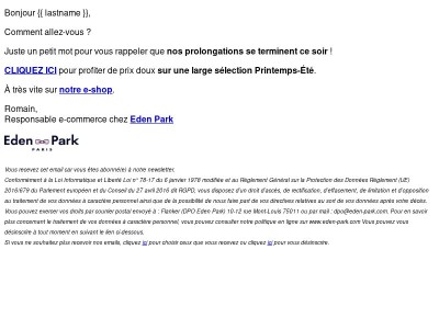 Fin des prix doux ce soir !