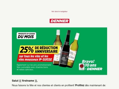🍷✨25% supplémentaires sur tous les vins IP-SUISSE et les vins mousseux IP-SUISSE🍇🥂