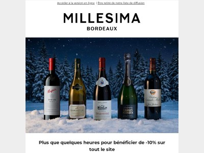 Dernières heures - 10% de remise sur tout le site !