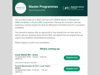 Register for our upcoming online events
