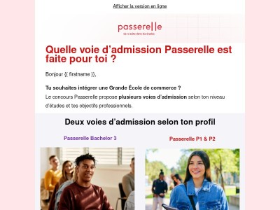 Quelle voie d’admission Passerelle est faite pour toi ?   