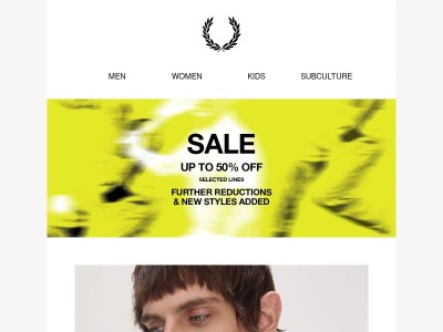Sale: Further Reductions and New Lines Added