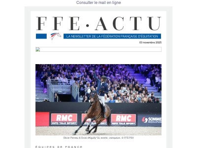 FFE ACTU : Au sommaire cette semaine... 📬