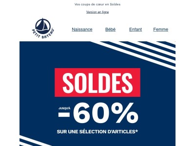 Jusqu’à -60%* sur nos essentiels pour toute la famille