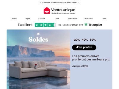 SOLDES ⏰ Top départ pour les réductions -50% I -40% I -30%                                           