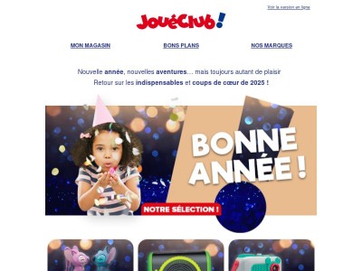 JouéClub vous souhaite une merveilleuse année 2026 !