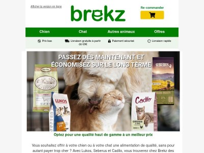 Des aliments haut de gamme à prix réduit pour animaux de compagnie