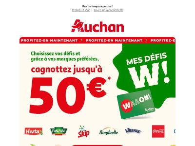 {{ lastname }}, cagnottez sur vos marques préférées : 50€ à la clé !