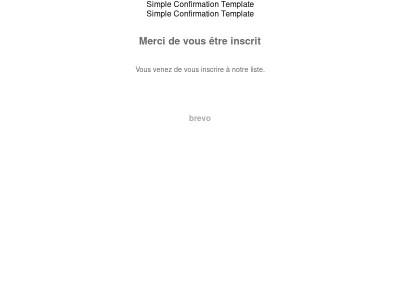 Votre inscription est validée !