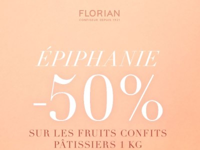 -50% 👉  Clémentines 1kg, Cerises confites 1kg et Macédoine 1kg ! 👑