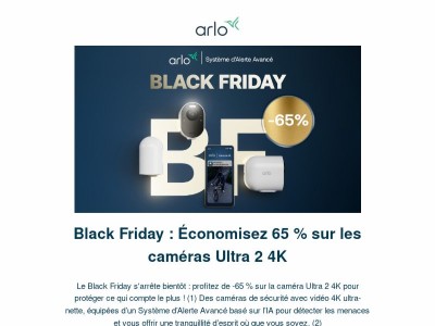 Dernière chance : Jusqu'à -65% durant Black Friday