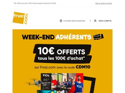 Ce week-end, c'est Week-end Adhérents !
