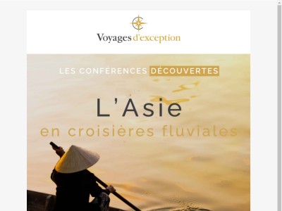 Croisière fluviale en Asie : Vous êtes invité(e) à notre prochaine conférence en ligne