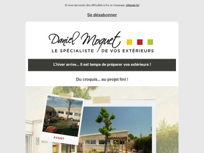 L'hiver arrive... Il est temps de préparer vos extérieurs !