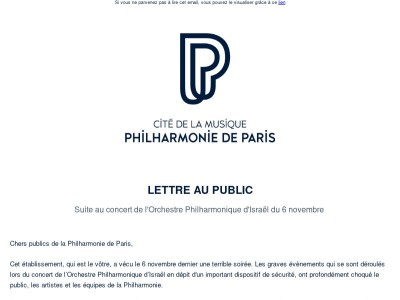 Lettre du directeur général​