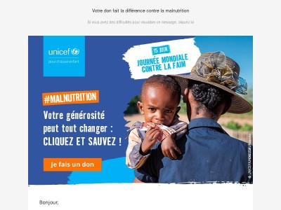 Un monde sans faim, ça commence avec vous !