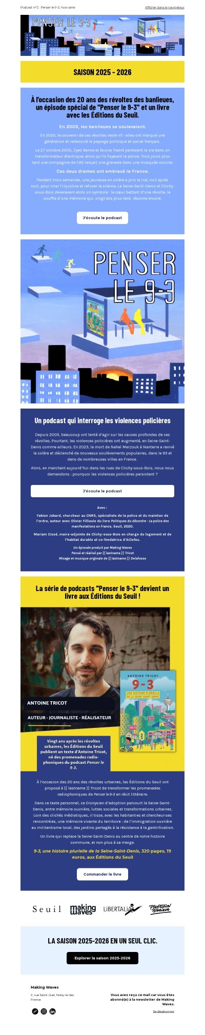Ce mois-ci, un podcast et un livre !