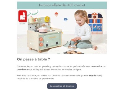 Pour Noël, une cuisine en bois signée Janod ✨