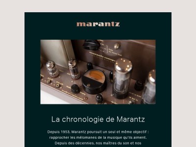 La chronologie de Marantz