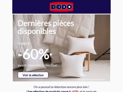 Jusqu'à -60% sur les dernières pièces disponibles
