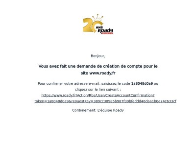 Création de votre compte utilisateur
