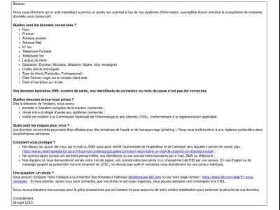 Information concernant vos données