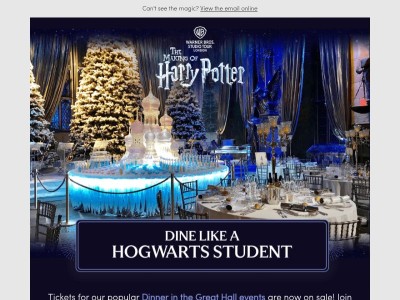 ❄️ Dinner in the Great Hall tickets on sale!