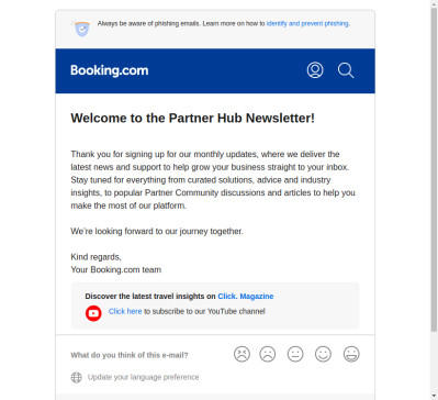 Thank you for signing up for our Partner Hub Newsletter