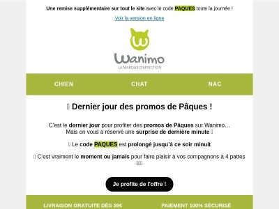 Dernier jour pour profiter de notre offre de Folie !  🎊