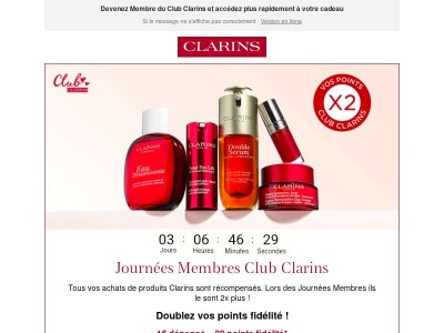 Vos points doublés jusqu’à lundi 😍