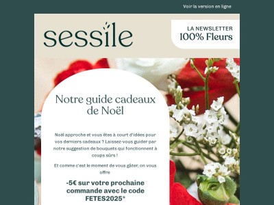 5€ offerts sur votre prochain bouquet