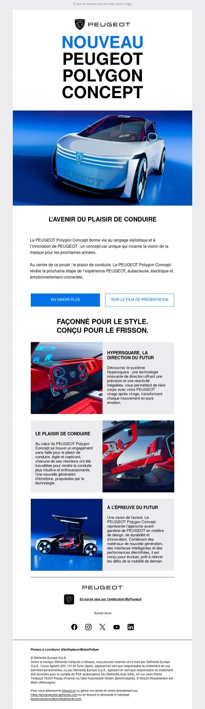Façonnez l'avenir : découvrez le PEUGEOT Polygon Concept !