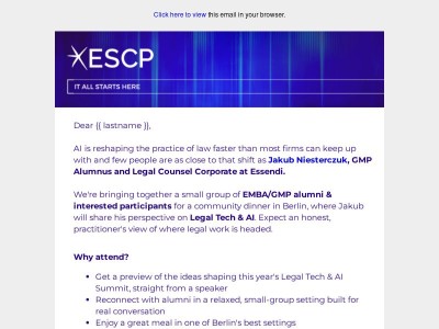 Save Your Seat: Legal Tech & AI Dinner, Sept 9