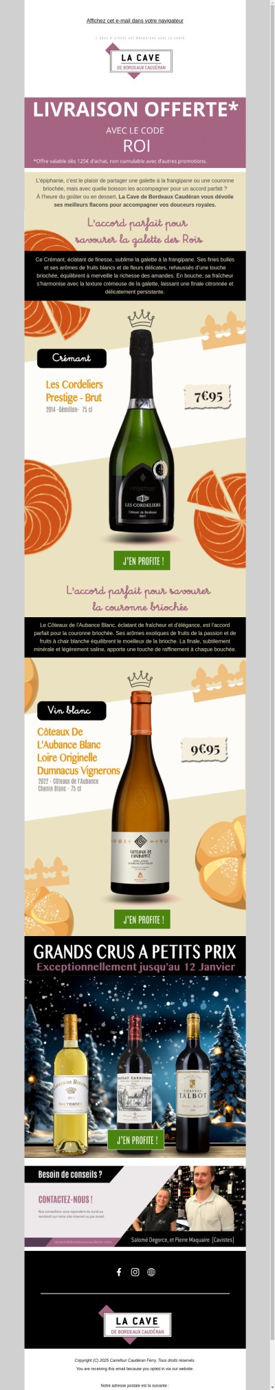 Épiphanie 2025 : le flacon parfait pour sublimer vos délices