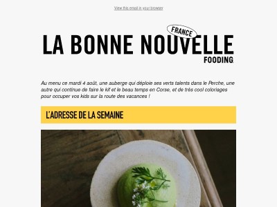 L’adresse de la semaine semaine fait sa garden party