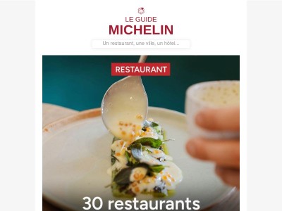 30 nouveaux restaurants dans la sélection