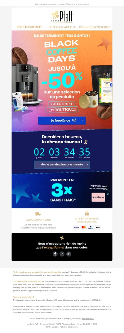 ⏳ 48h avant la fin des Black Coffee Days !