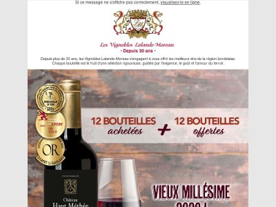 3 médailles d'or pour ce vieux millésime du bordelais