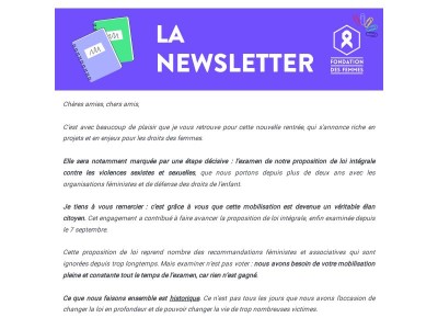 La rentrée 2026 s'annonce engagée à la Fondation des Femmes !