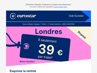Promo : Londres à seulement 39 € par trajet 🤑