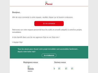 Connexion à votre espace Orpi