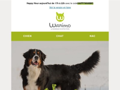 ⏰ Soldes Wanimo : HAPPY HOUR aujourd’hui de 17h à 22h !
