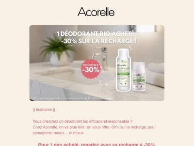 -30% sur votre recharge déo, ça commence aujourd’hui 🌿